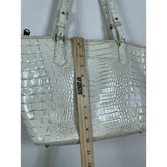 BRAHMIN Asher Tote Purse Vintage Bag White Medium - Picture 7 of 13